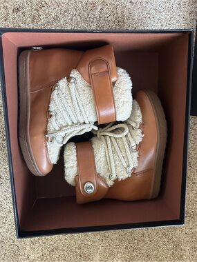 Coach Monroe sherpa booties